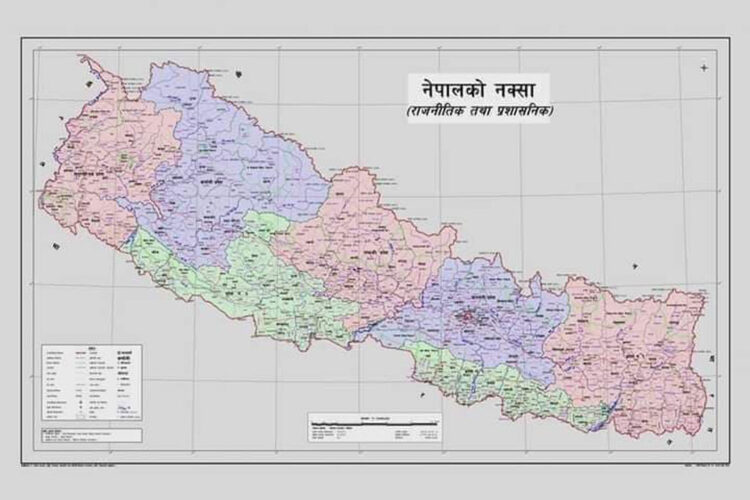 लिम्पियाधुरासहितको भूभाग समेटिएको नेपालको नक्सा कक्षा ८ को पाठ्यक्रममा समावेश