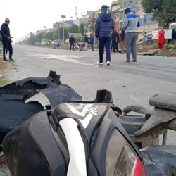 मनहरिमा स्कुटर दुर्घटना हुँदा तीन जनाको मृत्यु