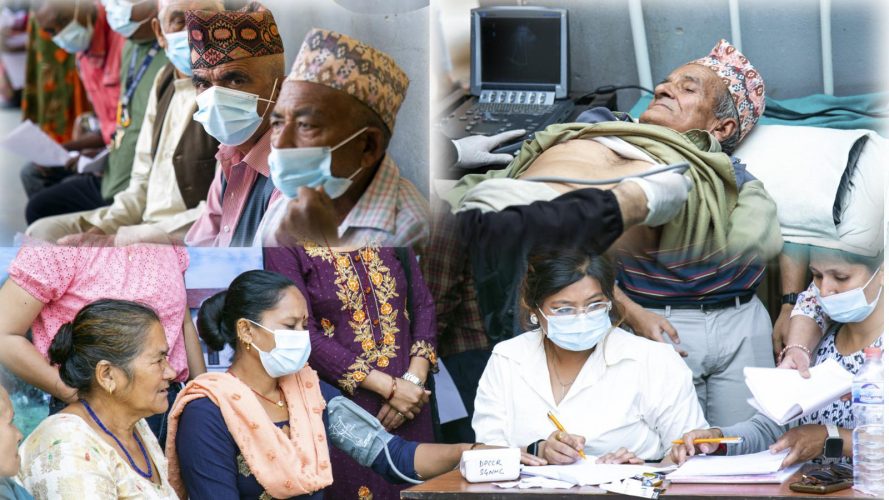 चौतारा साँगाचोकगढी नगरपालिकामा निःशूल्क स्वास्थ्य शिविर
