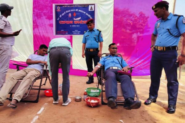 प्रहरी दिवसको अवसरमा बर्दियामा वृहत् रक्तदान