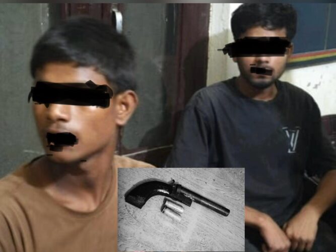 वसपार्क प्रहरीको ठुलो सफलता : पेस्तोल र गोलीसहित दुई जना पक्राउ